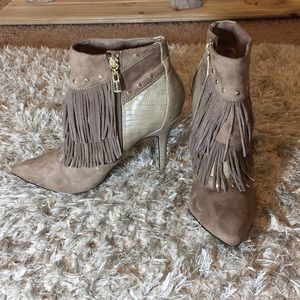 Bebe ankle fringe boot size 9